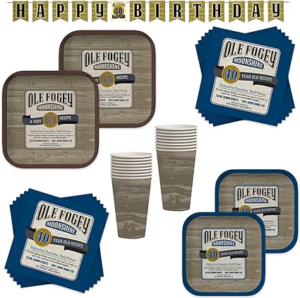 Amazon Com Ole Fogey Moonshine Vintage 40th Birthday Party