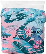 Jay Franco Disney Lilo & Stitch Floral 100% Cotton Double Duvet Cover Set view 2