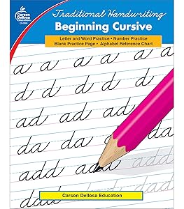 Beginning Cursive Handwriting Workbook for Kids, Letter Tracing and Handwriting Practice for Cursive Alphabet and Numbers ...