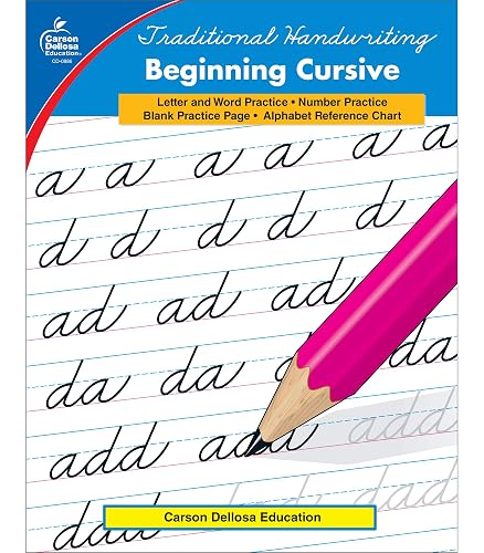 Carson Dellosa Beginning Cursive Handwriting Workbook, Traditional ...