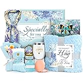 Valentines Day Gifts for Her Women Daughter Girlfriend Wife, Happy Birthday Gifts for Women Mom Her Sister Wife Grandma, Self Care Gift Get Well Relaxing Spa Galentines Day Gift Basket Set (Blue)