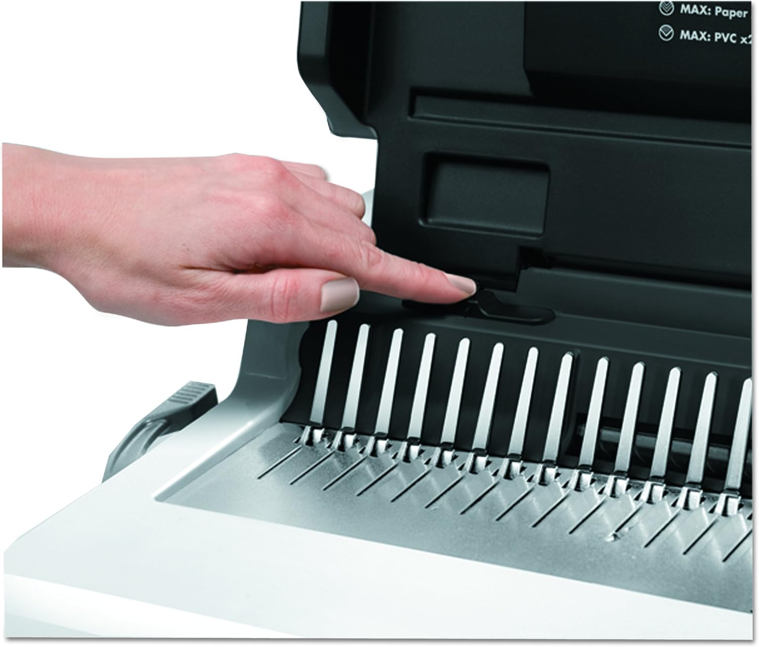 Fellowes 5216701 Pulsar Electric Comb Binding System, 300 Sheets, 17 x 15 3/8 x 5 1/8, White, Grey : Office Products