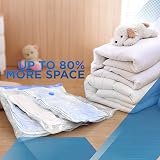 KEPLIN Vacuum Storage Bags 6 Pack XL 80x100 cm Double Zip Valve Space Saver view 4