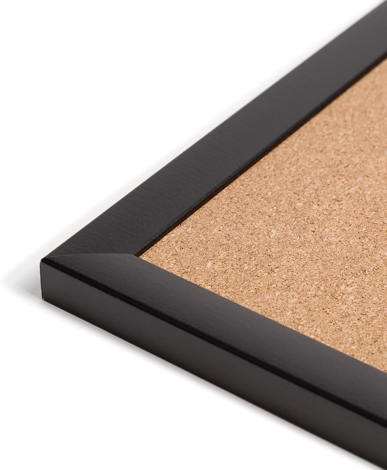 U Brands Cork Bulletin Board, 35"x23" (301U00-01) - Black Wood Frame : Office Products