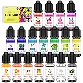 Epoxy Resin Pigment - 18 Colors Epoxy UV Resin Dye Liquid Transparent for UV Glue Coloring, DIY Jewelry Making - Concentrated Epoxy Colorant for Art, Paint, Crafts - 0.35 oz/10ml Each