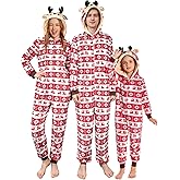 OLAOLA Matching Family Pajamas Christmas Sleepwear Xmas Flannel Holiday Onesie Hooded Novelty Halloween Pjs