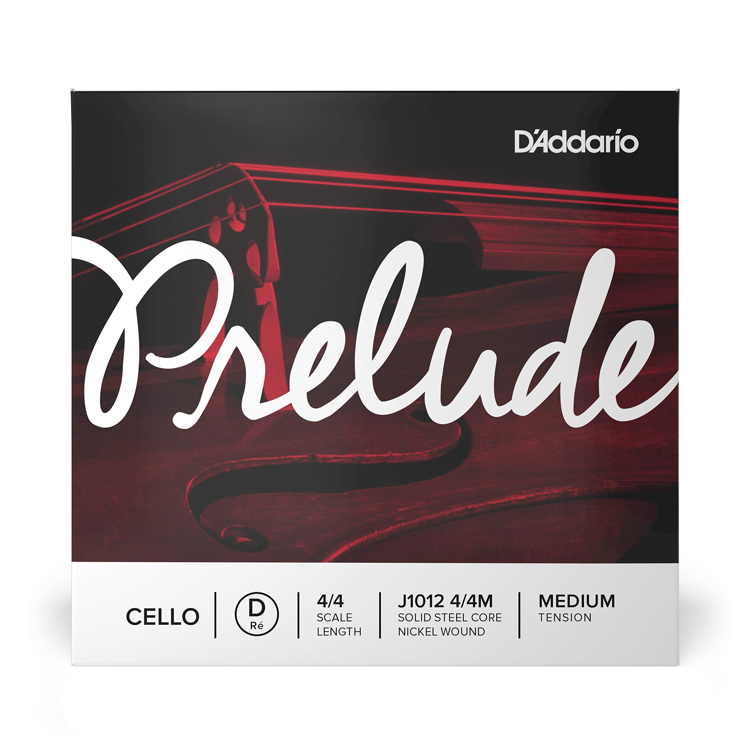 D'Addario J1012 4/4M Prelude 4/4 Scale Medium Tension Single D String for Cello
