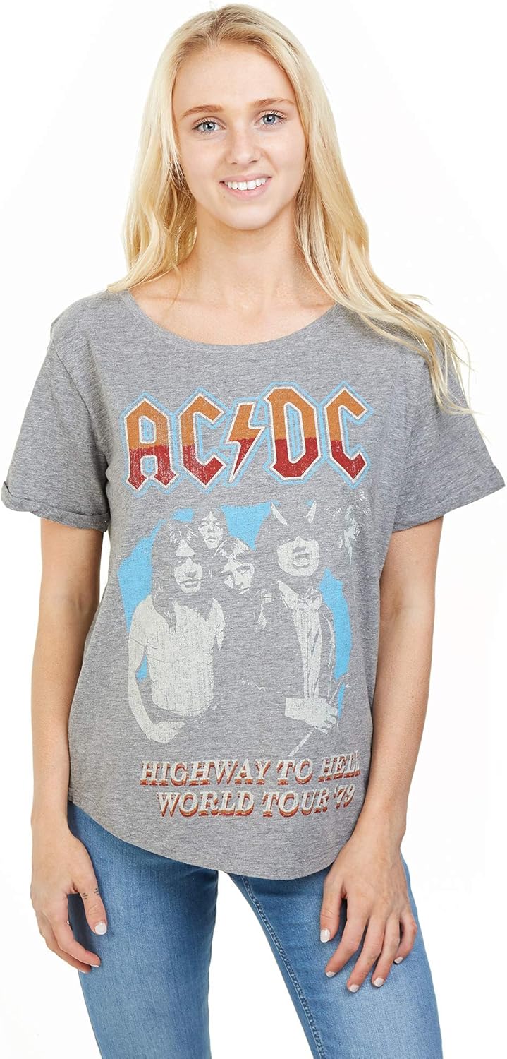Ac Dc Women S T Shirt Amazon Co Uk Clothing
