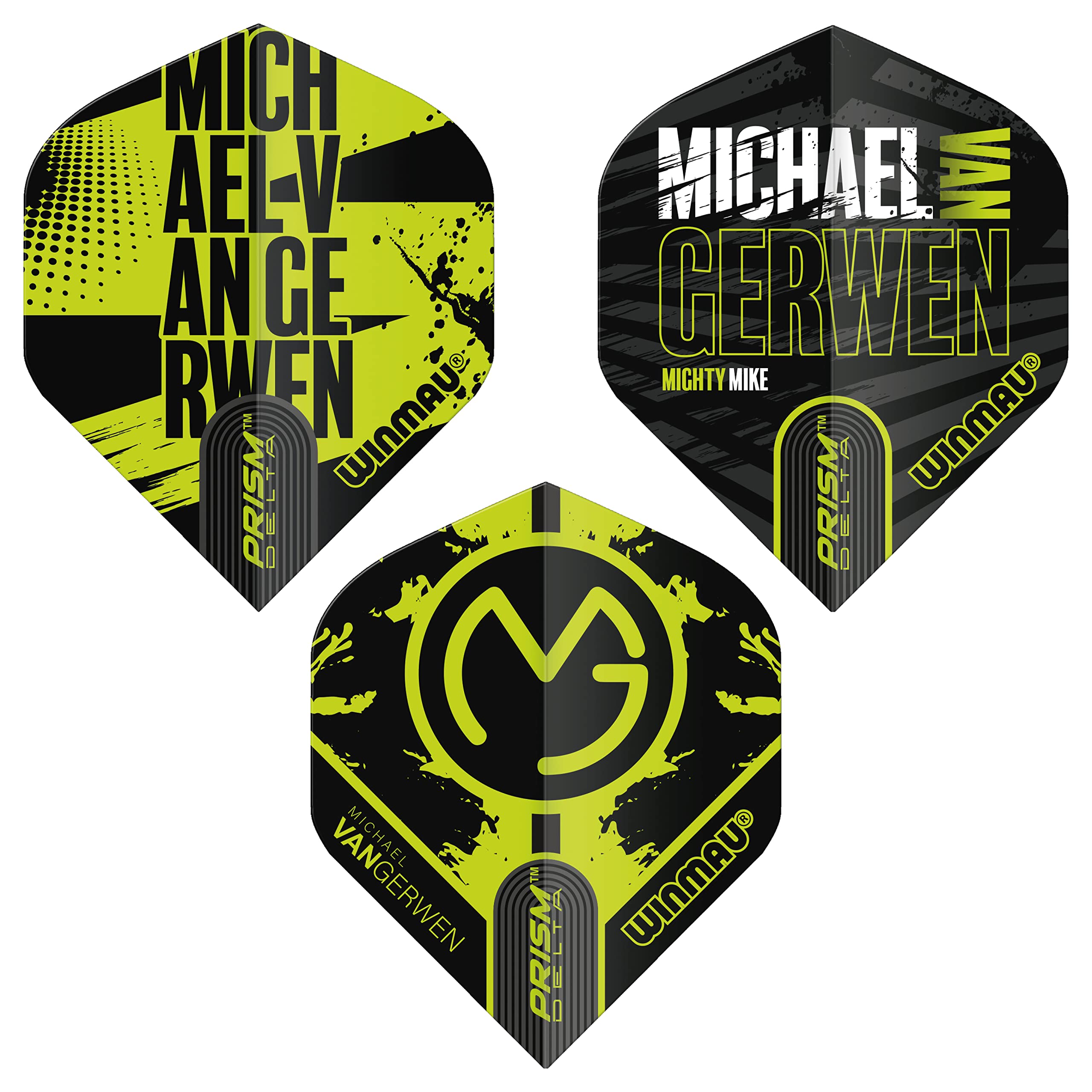 WINMAU Michael Van Gerwen Specialist Player Prism Delta Darts Flight Pack - 3 Sets Per pack (9 flights in total)