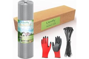 Lienffy Hardware Cloth 1/2 Inch 48inx50ft 19 Gauge Chicken Wire Fencing Hot dip Galvanized Welded Wire Mesh Roll Poultry Netting Rabbit Cage Chicken Run Coop Deer Garden Metal Fence DIY Crafts