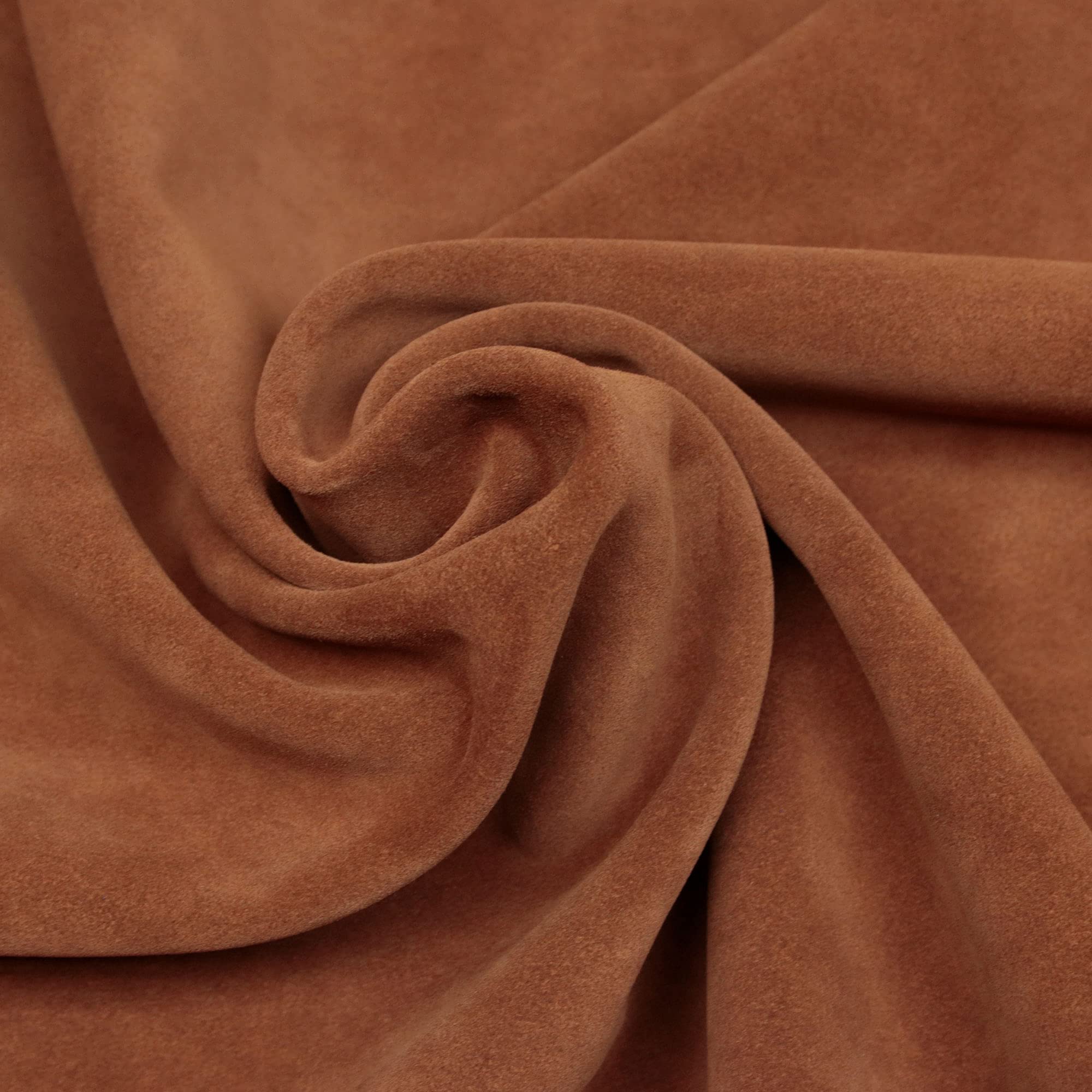 Photo 1 of Hand & Leather Craft 3/4 oz. Suede Leather Cowhide. Best for Moccasins, Leathercraft, Bag Linings, Approns, Saddle Parts. (Cognac, 4-6 Sqft)