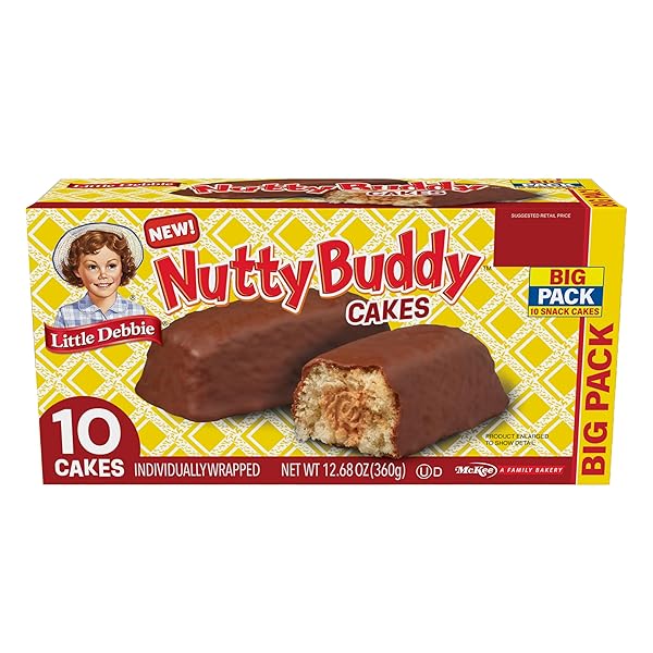 LITTLE DEBBIE NUTTY BUDDY CAKE BIG PACK, 12.68...