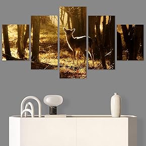 SIGNWIN 5 Panel Canvas Wall Art Modern Art...