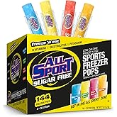 All Sport Sugar Free Electrolyte Freeze Pops, Variety Pack, 3 oz, 144 Count | B Vitamins &amp; Potassium, Electrolytes, Hydration Support, Sports Hydration, Blue Raz Ice, Lemon Lime, Fruit Punch, Orange