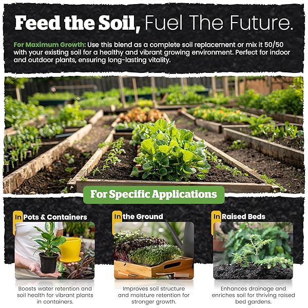 WAKEFIELD BIOCHAR BLEND WITH CARBONBOOST™ TECHNOLOGY – ENHANCED WATER & NUTRIENT RETENTION FOR RAISED BED GARDEN SOIL – ULTIMATE ORGANIC POTTING SOIL MIX FOR VEGETABLES, GARDENS AND HOUSEPLANTS – 4QT