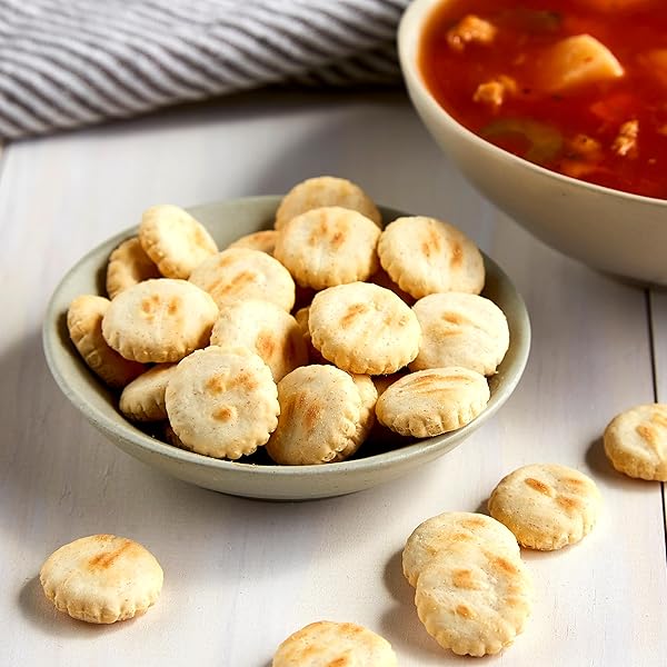 PREMIUM SALTINE CRACKERS VARIETY PACK, 2 MINI AND 2 SOUP & OYSTER CRACKERS, LUNCH SNACKS, BULK SNACKS, 4 PACKS
