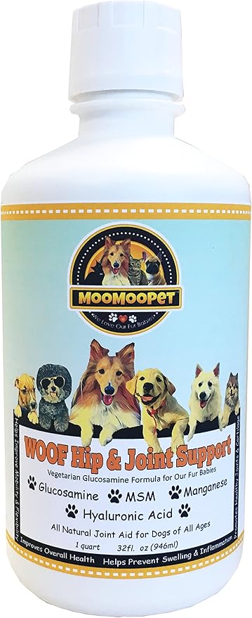 Amazon Com Woof Hip Joint Support Best Hip And Joint Supplement For Dogs Liquid Glucosamine Chondroitin Msm And Hyaluronic Acid Natural Arthritis Pain Relief Vegetarian Formula