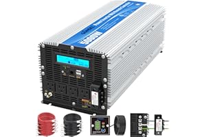 GIANDEL 5000Watt Power Inverter ETL UL458 Listed Inverter 5000 W Converts 12V to 120 Vac with 40 Amps Hardwire Terminal and 4 AC Sockets Plus 30FT Wired Remote for Off Grid Solar System Truck RVs Emergency