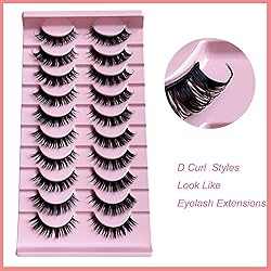 Russian D Curl Strip Lashes Fluffy False Eyelashes
