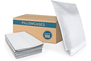 BodyMed® Disposable Pillowcases (Tissue/Poly) – Disposable Pillow Cases – Medical Paper Pillowcases – Case of 100 – 21" x 30" – White