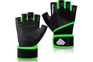 HTZPLOO Workout Gloves Gym Gloves Weight Lifting Gloves for Men Women with Full Palm Pad,Strong Wrist Wraps Support,Enhanced Grip,for Fitness,Training,Weightlifting,Exercise