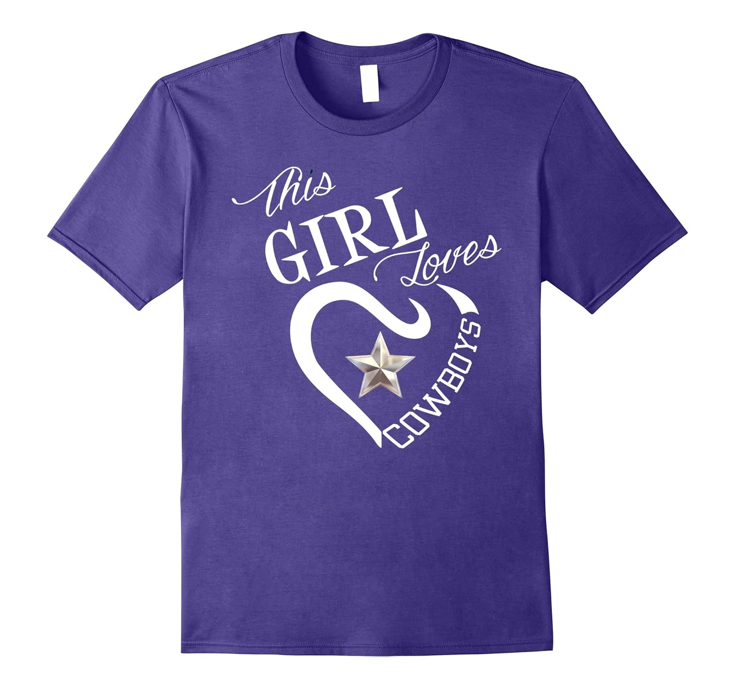 Girl Loves Her Cowboys Football Jersey Women Mens T-Shirt-ANZ