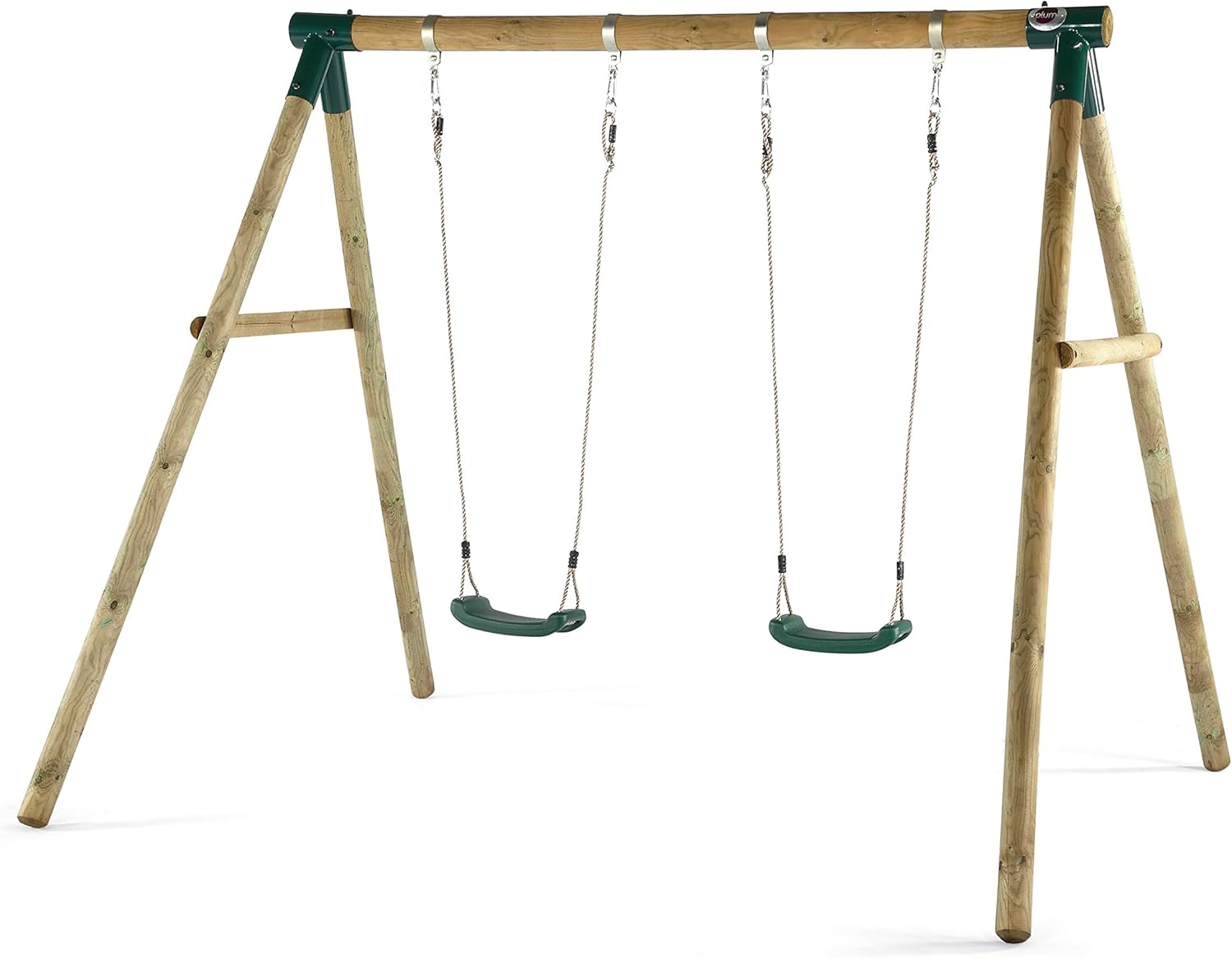 Plum Marmoset Wooden Garden Double Swing Set Amazon.co.uk Toys & Games