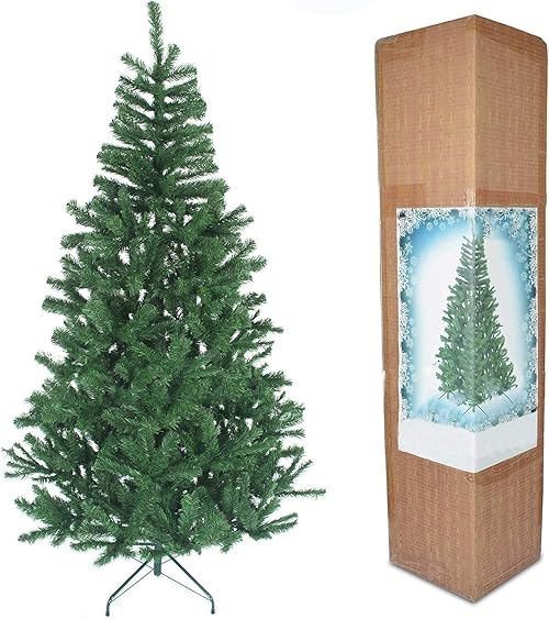 Shatchi 4FT / 1.2M Alaskan Pine Green Artificial Christmas Tree Bushy, 230 Tips Xmas Home Decorations, PVC, 120CM / 4FT Green