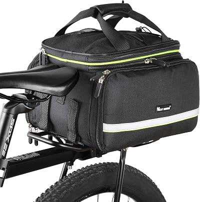 WESTGIRL 35L Bike Pannier Bags Waterproof Rear Rack Trunk Bag with Rain Cover