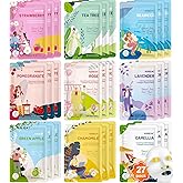 27 Pack Collagen Sheet Face Masks Skincare for Women, Bulk Hydrating Face Mask Set for Dry Skin, Moisturizing Facial Masks for Skin Care, Valentines Day Gifts for Her, Mothers Day Gifts, Teacher Gifts