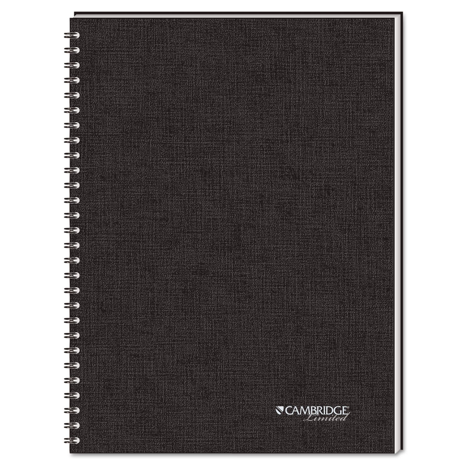 Photo 1 of Cambridge Limited Business Notebook, Legal Ruled Paper, 5" x 8", 80 Sheets, Flexible Soft Touch Cover, Wirebound, Black (06074)