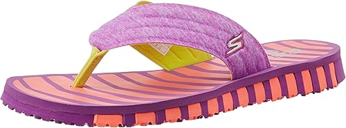 Amazon.com | Skechers Performance Womens Go Flex Vitality Flip Flop (11 B(M), Purple/Orange 