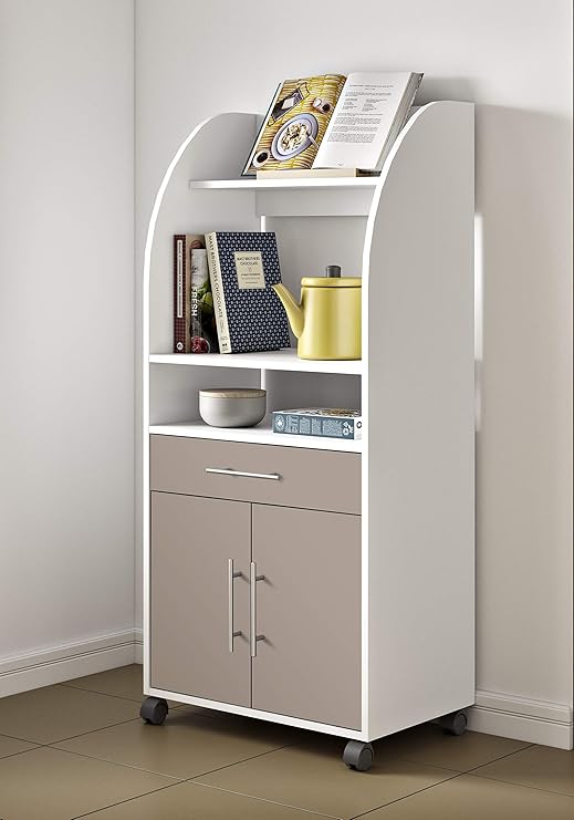 Générique Symbiosis - Armario para microondas Blanco/Topo, 63 x ...