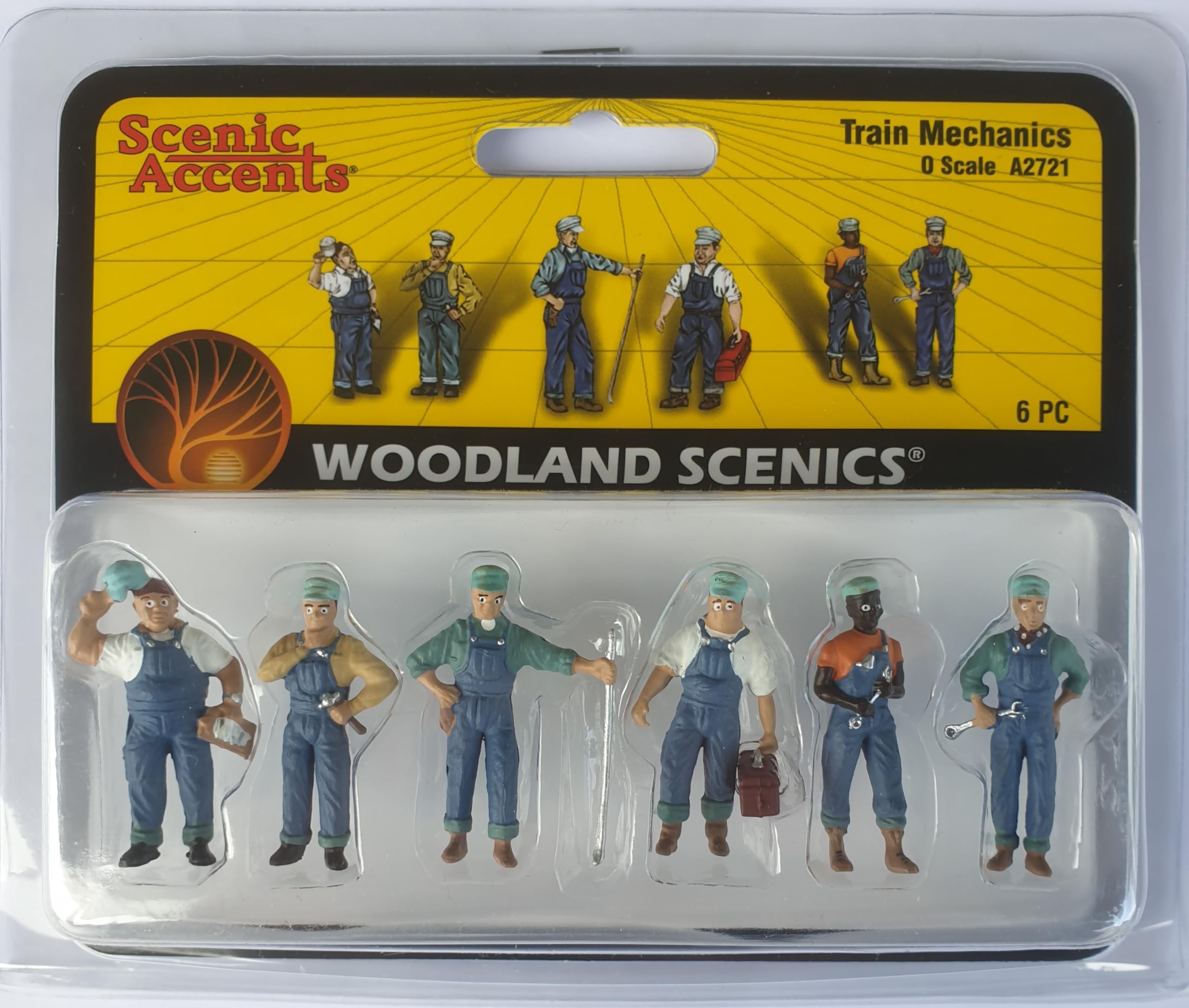 Woodland Scenics O Scale Scenic Accents Figures/People Set Train Mechanics (6) by Woodland Scenics