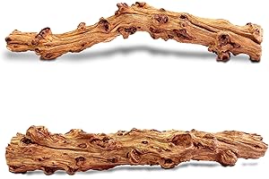 HEMYIS Natural Wood Driftwood for Aquarium Fish Tank Wood,Extra Large Trunk Driftwood for Reptile Tank Decor (SLM-Trunk M (13 to15 Inch)-Pack of 2)