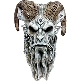 MILERUN Latex Goat Demon &amp; Pan Mask - Realistic LARP and Halloween Costume Accessory