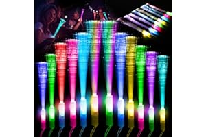 Led Fibre Glow Sticks 12pcs Colourful Glow Sticks with 3 Light Modes Party Atmosphere Prop, Children's Party Favours Toy, Sui
