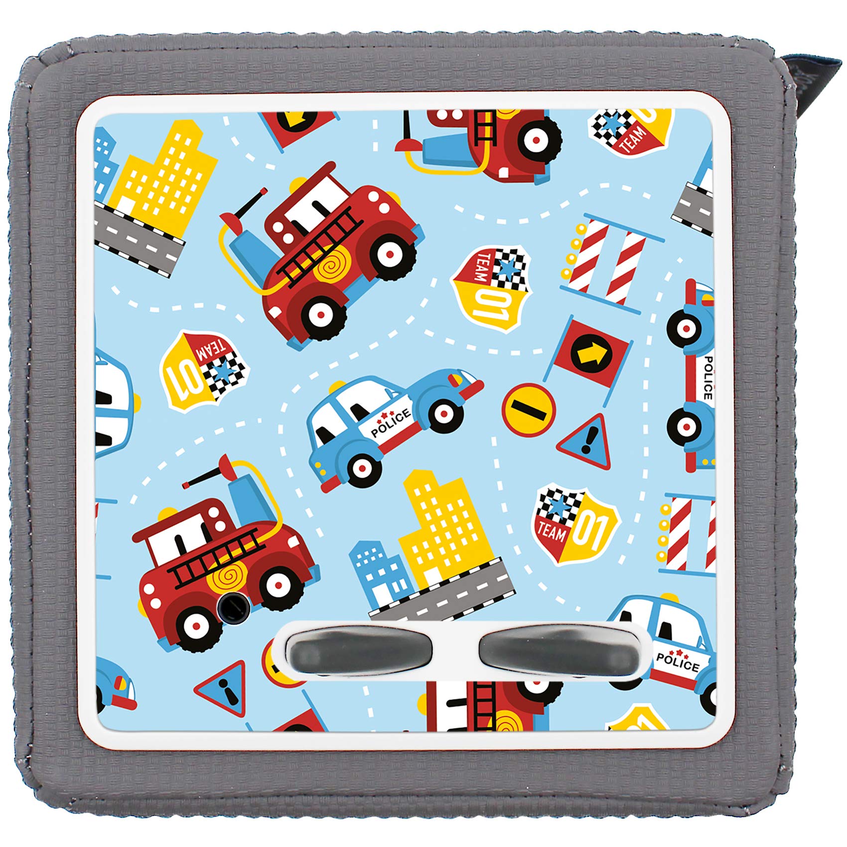 yabaduu Protective Film Cover for Toniebox Perfect Fit Self-Adhesive Child-Friendly Film Accessories for Children Toys (Y031-30 Rescue Vehicles, Without Name of Choice) โ image 1