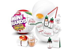 Mini Brands Create Krispy Kreme Holiday Series 1 Capsule by ZURU, Licensed Mini Collectibles, Mystery Blind Packaging, DIY, Crafts, Resin Play, Novelty, Replica Food, NOT Edible, Collectors, 8+