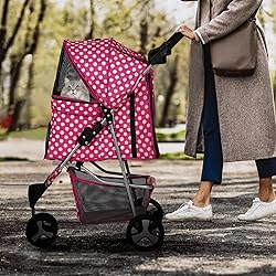 MoNiBloom 3 Wheels Pet Dog Cat Stroller for Small