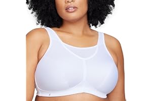 Glamorise Womens Full Figure No Bounce Plus Size Camisole Wirefree Back Close Sports Bra #1066