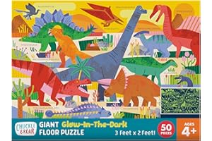 Chuckle & Roar Dinosaur Glow Floor Puzzle 50pc