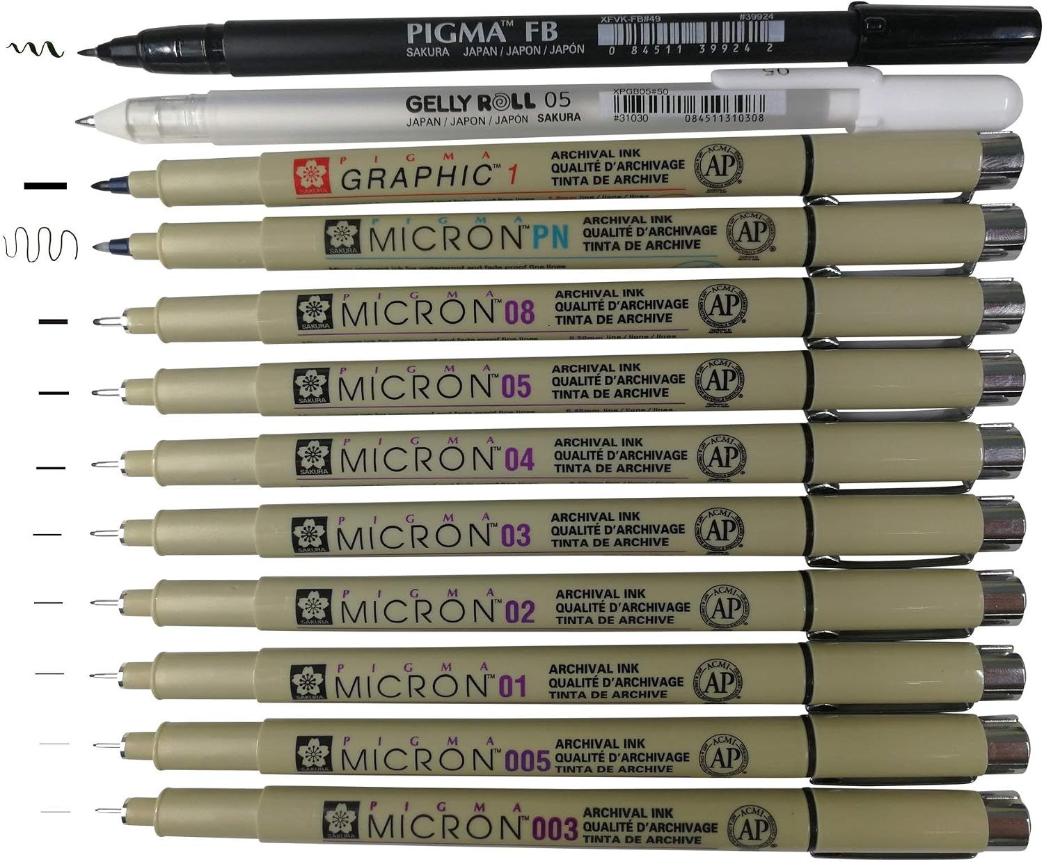 thumbnail image 2 of Kneaded Eraser Sakura Sakura Pigma Micron Fineliner Pens - 4 Pack Archival Sepia Ink Pens For Art & Writing Drawing Pens Micron Pens 2 of 13