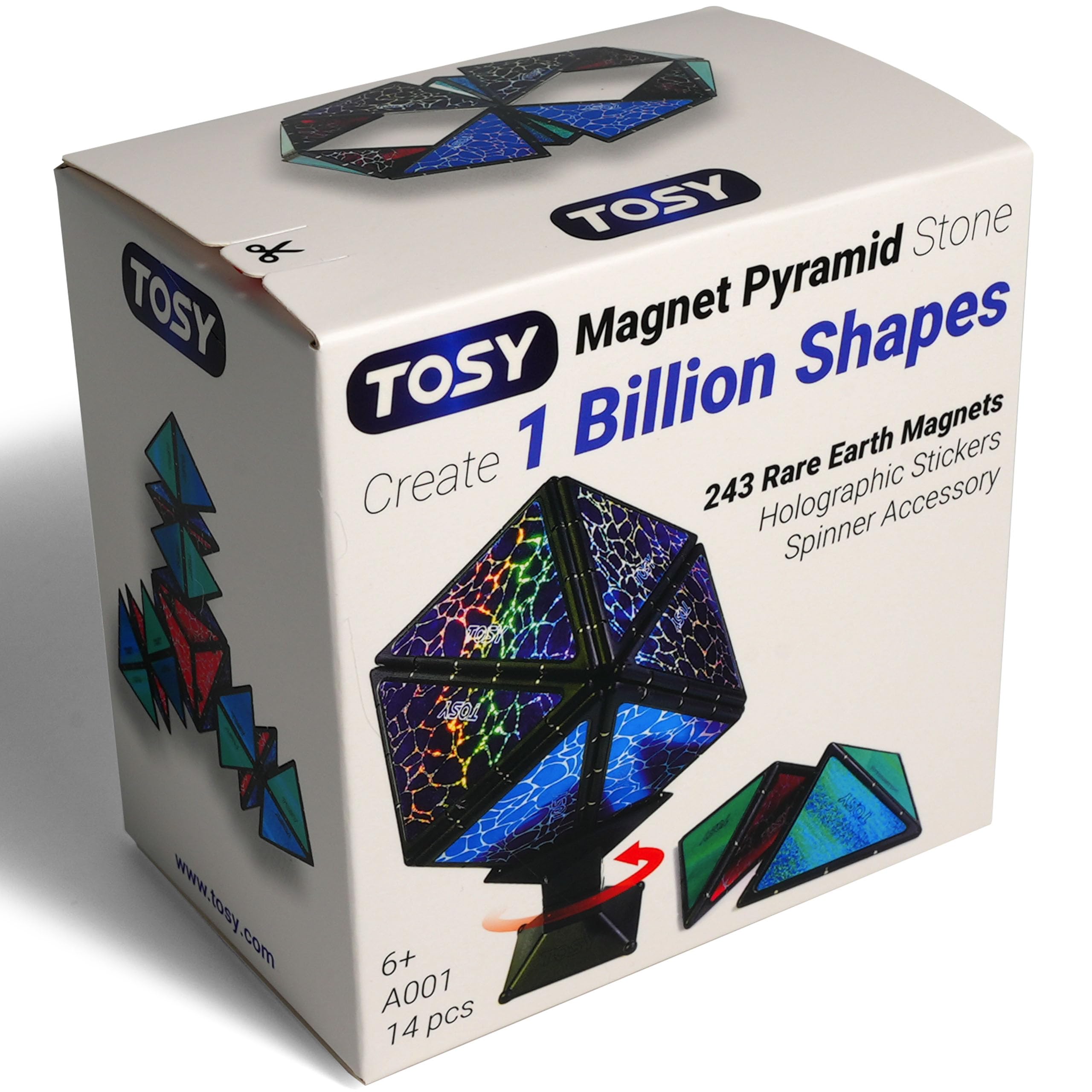 TOSY Magnet Pyramid Stone - 1 Cube Transforms into