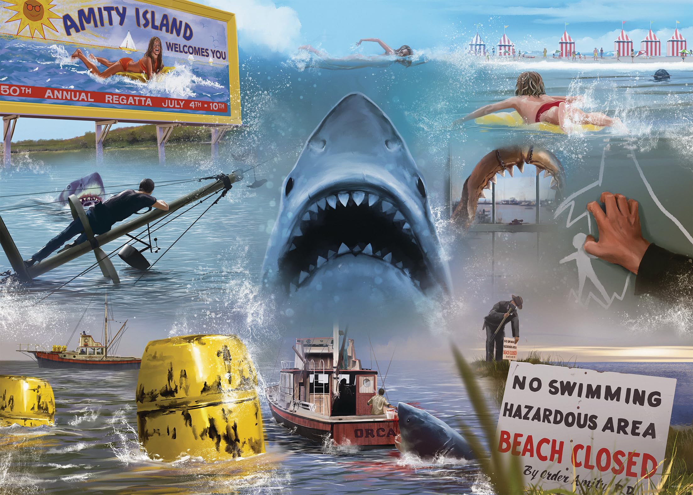 Ravensburger Universal Vault Collection Jaws Merchandise - 1000 Piece Jigsaw Puzzles for Adults and Kids Age 12 Years Up — image 1