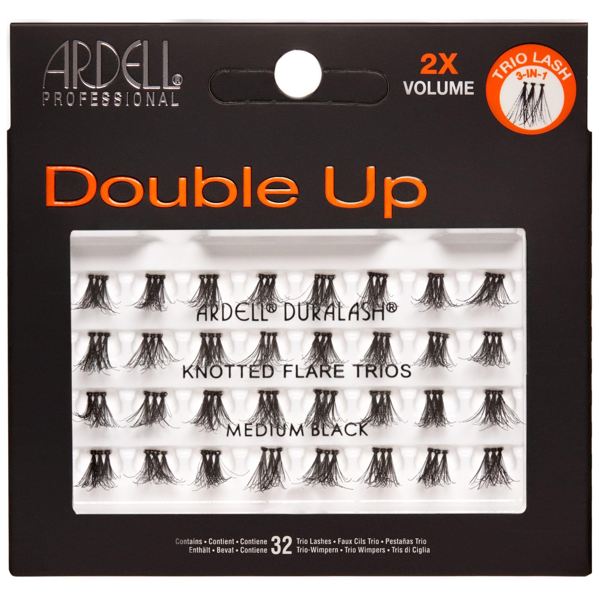 ARDELL Double Trio Individuals Eye Lashes, Medium, Black