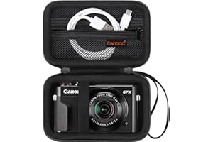Canboc Carrying Case for Canon PowerShot G7 X Mark II/ G7 X Mark III / G5 X Mark II / G7X Digital Camera, Point and Shoot Vlogging Camera Bag, Zipper Mesh Pocket fits USB Cable, Batteries, Black