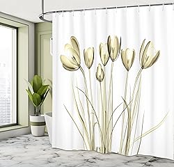 Ambesonne Flower Shower Curtain, X-ray Image of