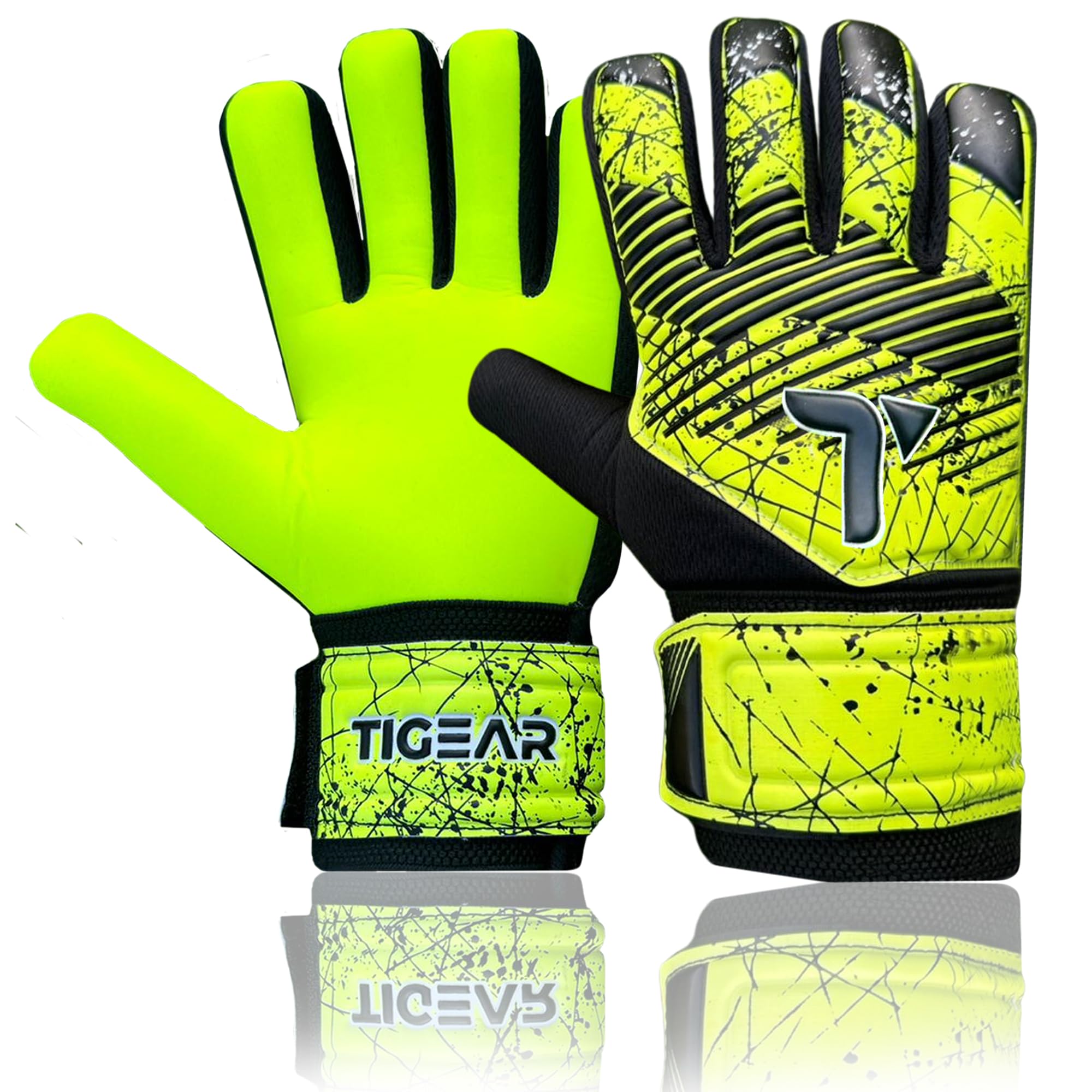 TIGEAR SuperJam Goalkeeper Gloves (Yellow, 4)