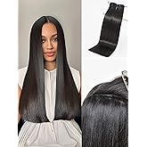 LUVME Invisible Silky Straight Clip in Hair Extensions Real Human Hair for Women, 2 Pack 18 Inch 220g 12Pcs, Remy Hair Clip Ins, Invisible Clip Ins for Daily Wear & Special Occasions